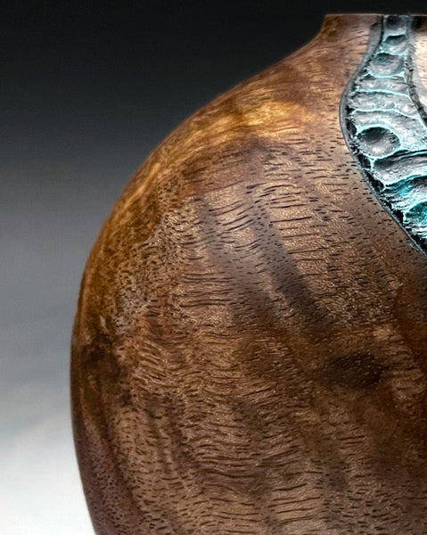 Blue Waves In Walnut