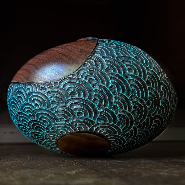 Blue Waves In Mocha