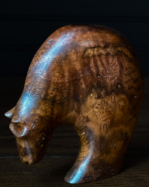 Claro Walnut Burl Bear